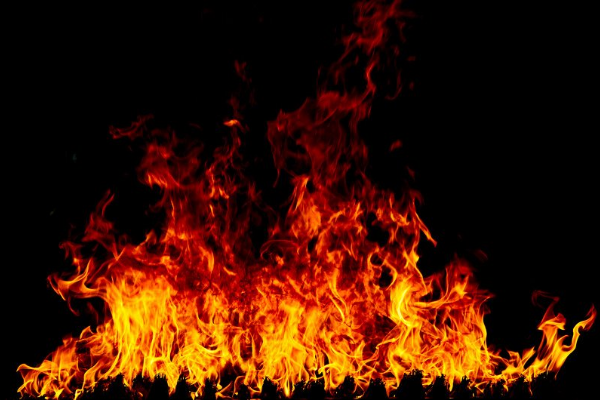 A photo of a raging fire