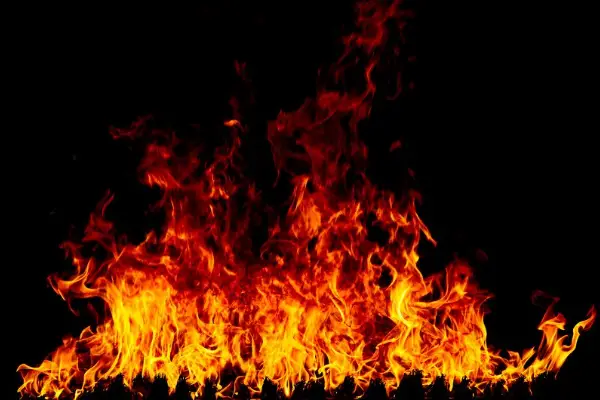 A photo of a raging fire