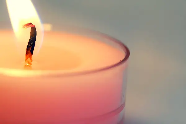 A close up photo of a candle flame