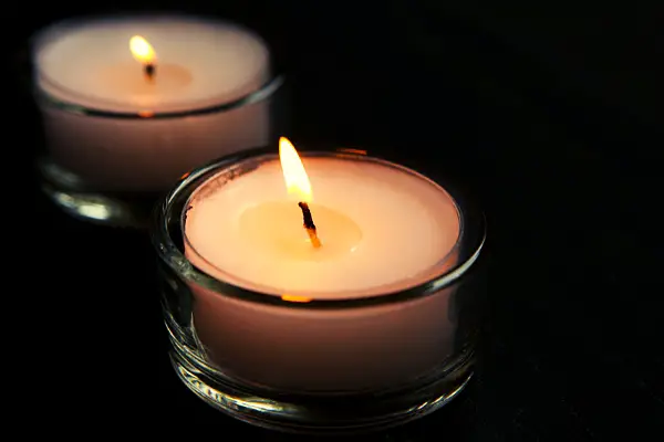A photo of a candle burning slowly