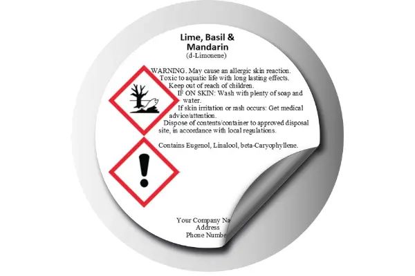 105 x WAX MELT SAFETY STICKERS LABELS WARNING INSTRUCTIONS REQUIRED BY LAW