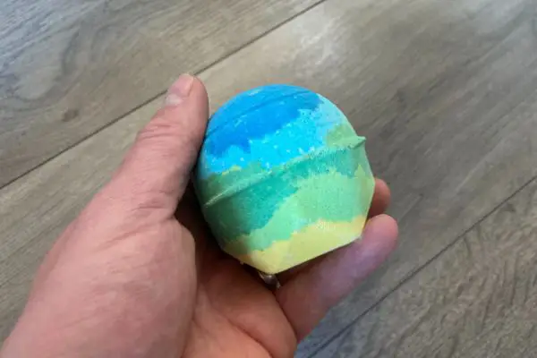 A photo I took of the lush bath bomb that i used in this experiment